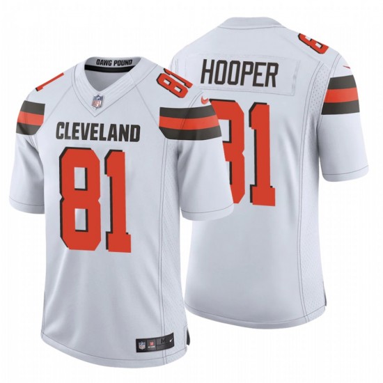 Men's Cleveland Browns #81 Austin Hooper NFL Stitched Vapor Untouchable Limited White Nike Jersey