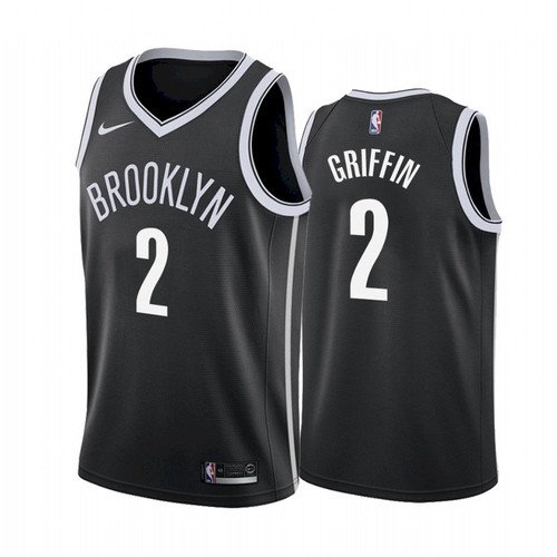 Men's Brooklyn Nets #2 Blake Griffin Black Stitched 2021 Jersey 