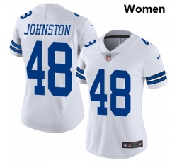 Women Dallas Cowboys #48 Daryl Johnston Nike Vapor White Limited Jersey