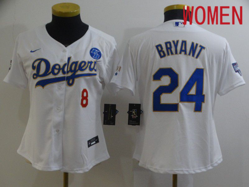 Women Los Angeles Dodgers 24 Bryant White Game 2021 Nike MLB Jersey