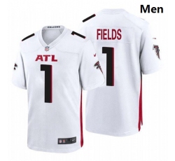 Men Atlanta Falcons #1 Justin Fields White 2021 Draft Jersey