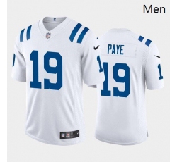 Men Indianapolis Colts #19 Kwity Paye Royal White 2021 Draft Jersey