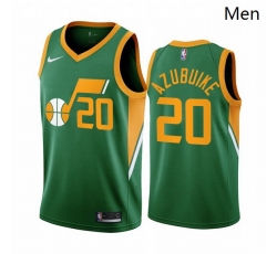 Men Utah Jazz 20 Udoka Azubuike Green NBA Swingman 2020 21 Earned Edition Jersey