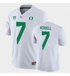 Men Oregon Ducks Cj Verdell Game White College Football Jersey