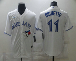 Men's Toronto Blue Jays #11 Bo Bichette White Stitched MLB Cool Base Nike Jersey