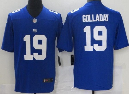 Men's New York Giants #19 Kenny Golladay Blue 2021 Vapor Untouchable Stitched NFL Nike Limited Jersey