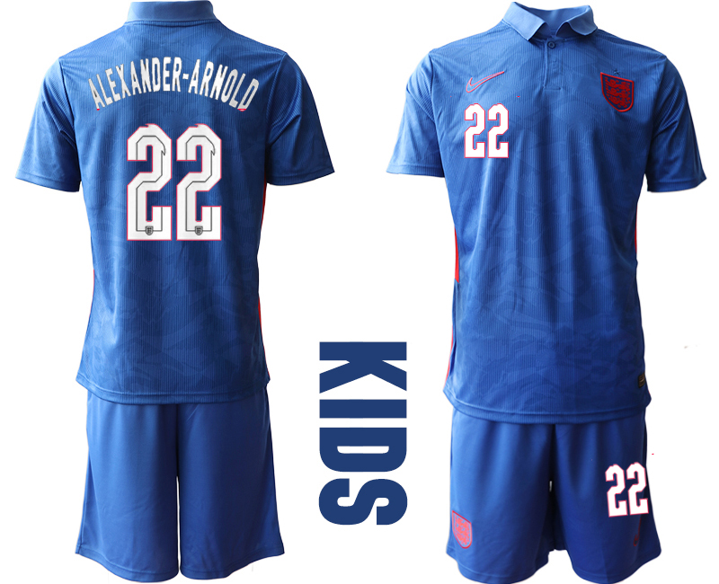 2021 European Cup England away Youth 22 soccer jerseys