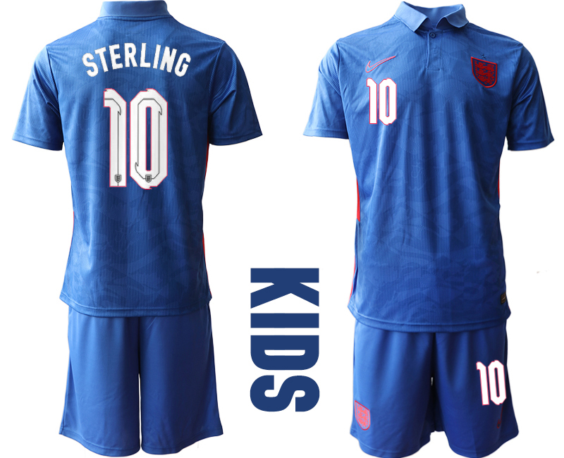 2021 European Cup England away Youth 10 soccer jerseys