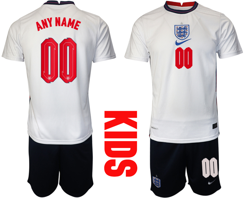 2021 European Cup England home Youth custom soccer jerseys