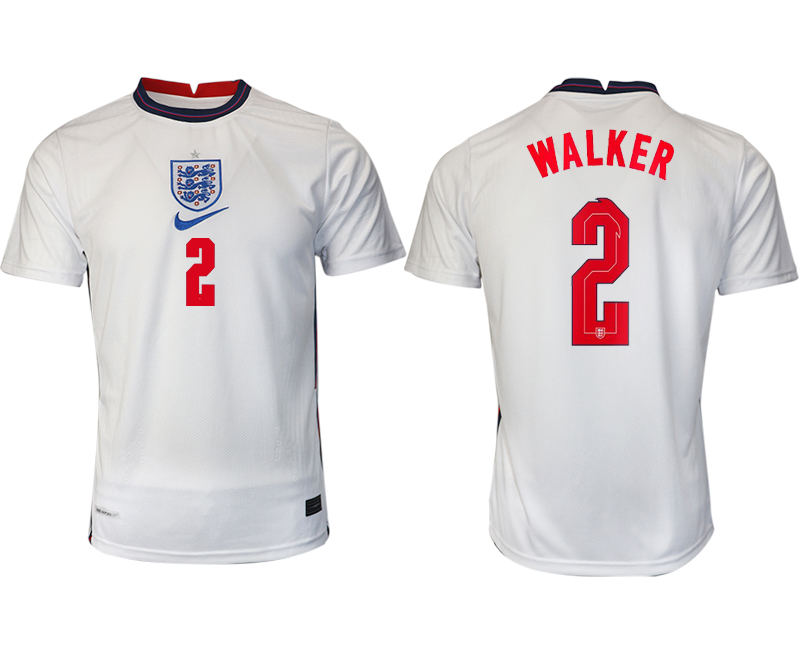 Men 2021 Europe England home AAA version 2 soccer jerseys