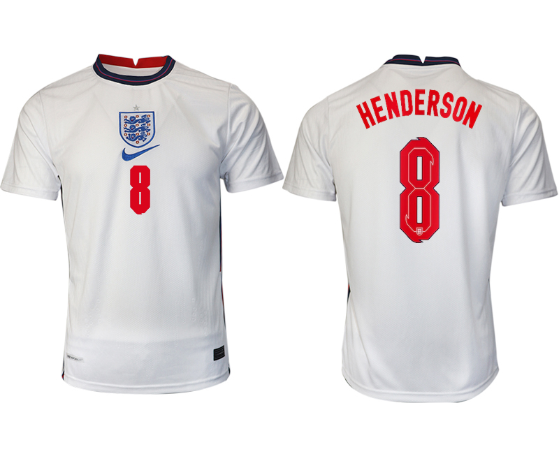 Men 2021 Europe England home AAA version 8 soccer jerseys