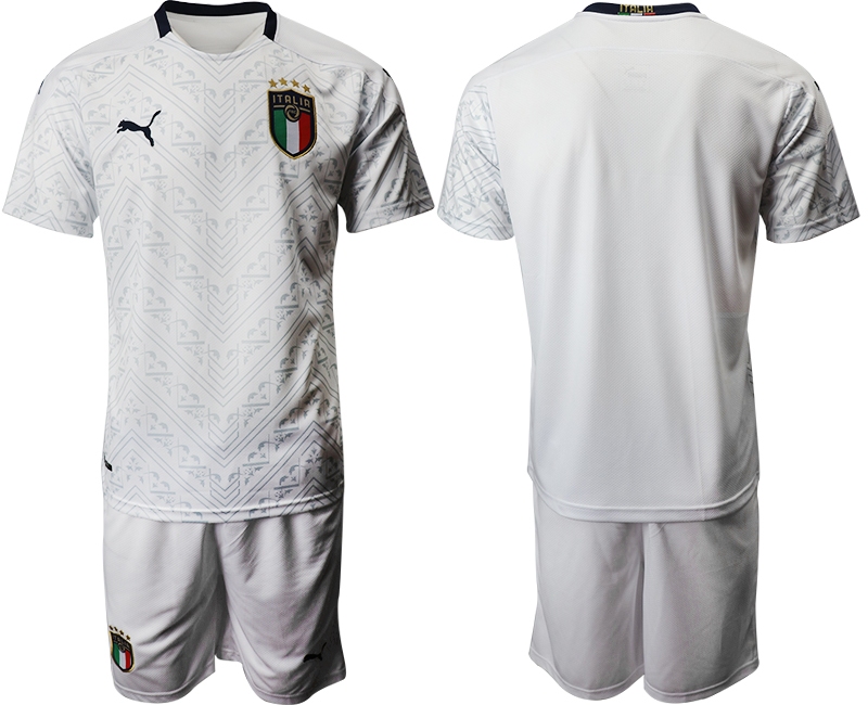 2021 Men Italy away blank white soccer jerseys