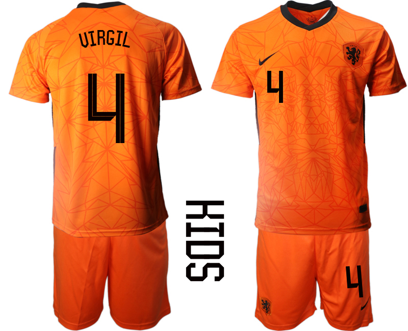 2021 European Cup Netherlands home Youth 4 soccer jerseys