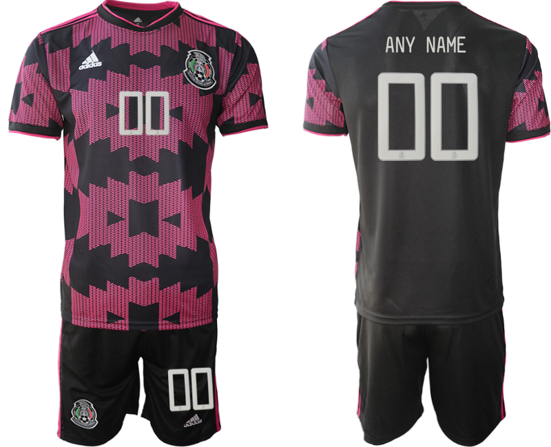 Men 2020-2021 Season National team Mexico home black customized Soccer Jersey