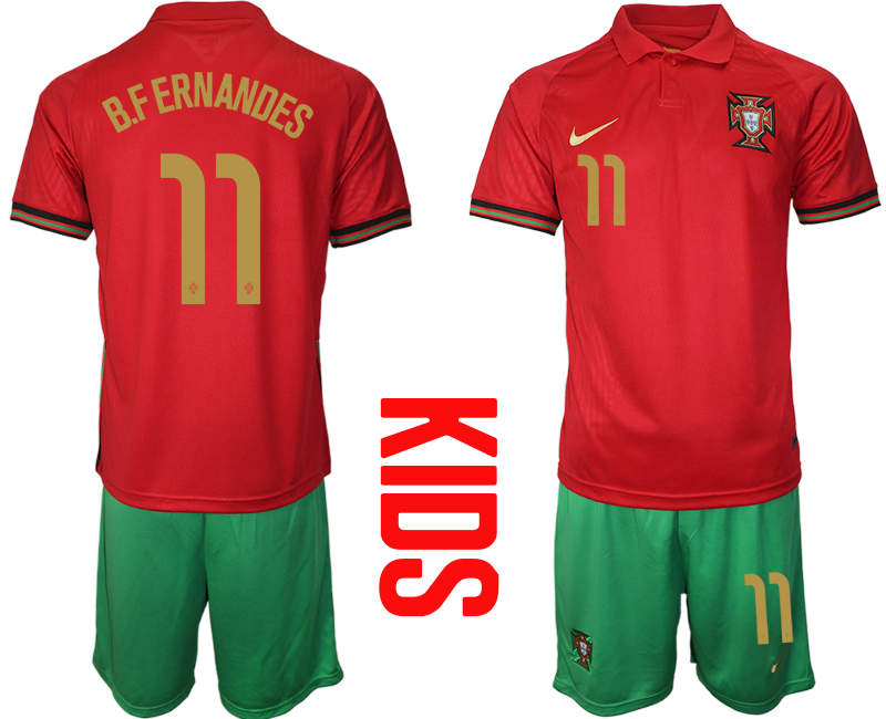 2021 European Cup Portugal home Youth 11 soccer jerseys