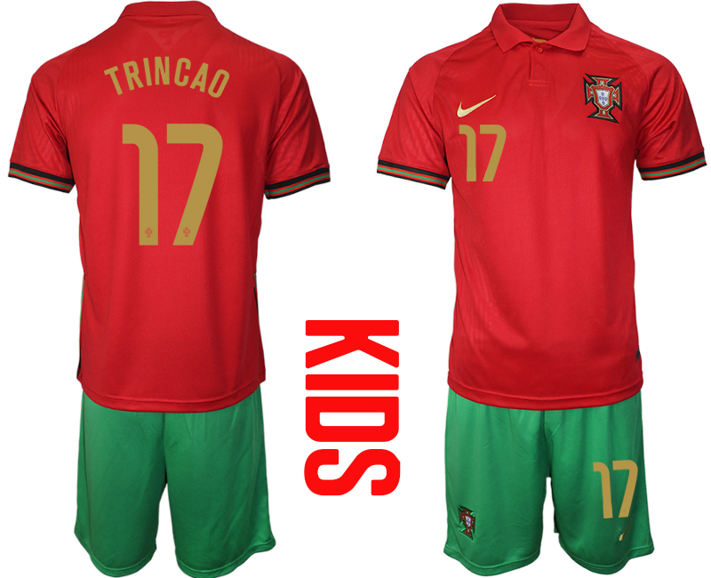 2021 European Cup Portugal home Youth 17 soccer jerseys