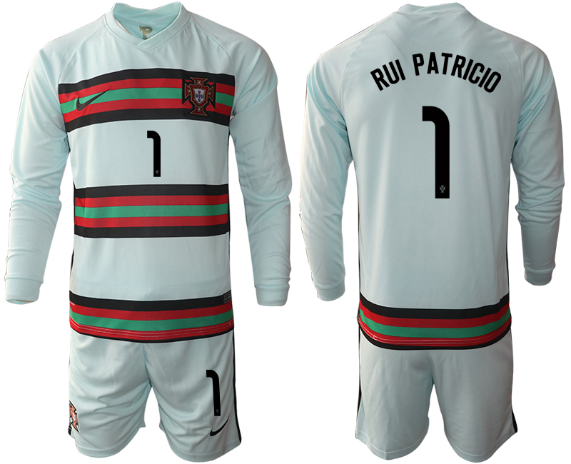 Men 2021 European Cup Portugal away Long sleeve 1 soccer jerseys