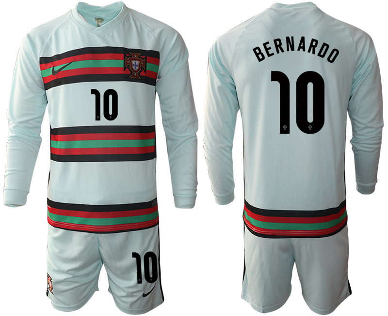 Men 2021 European Cup Portugal away Long sleeve 10 soccer jerseys