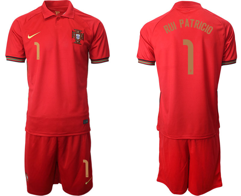 Men 2021 European Cup Portugal home red 1 Soccer Jersey