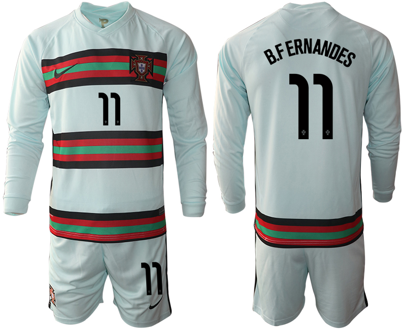 Men 2021 European Cup Portugal away Long sleeve 11 soccer jerseys