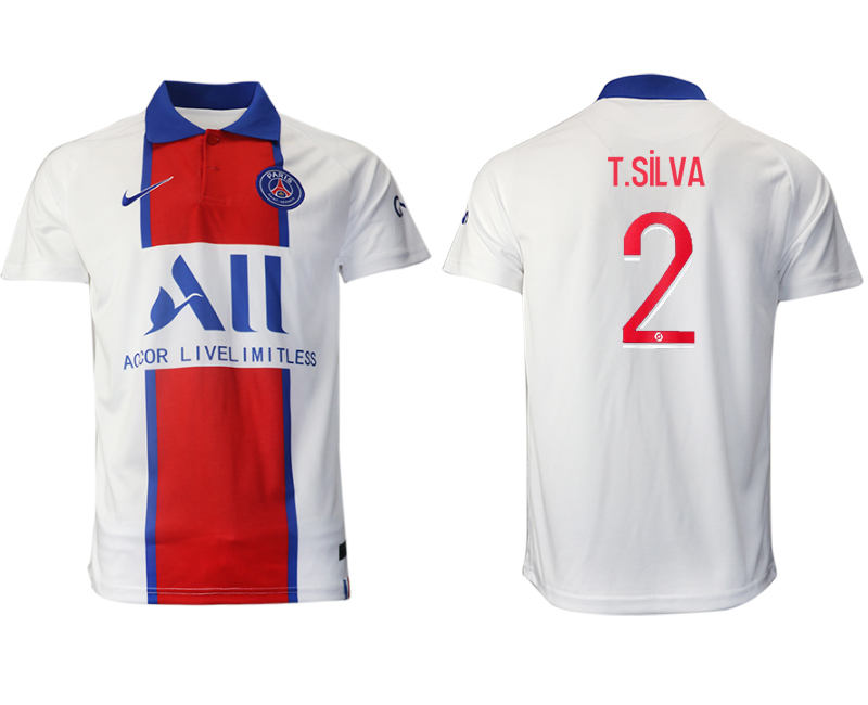 Men 2020-2021 club Paris St German away aaa version 2 white Soccer Jerseys