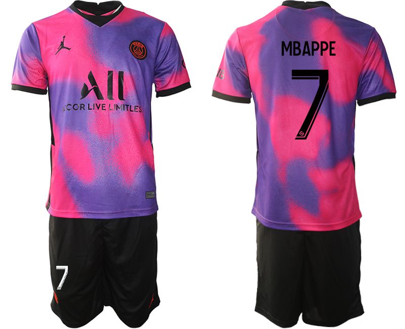 Men 2020-2021 Club Paris St German away purple 7 Soccer Jersey