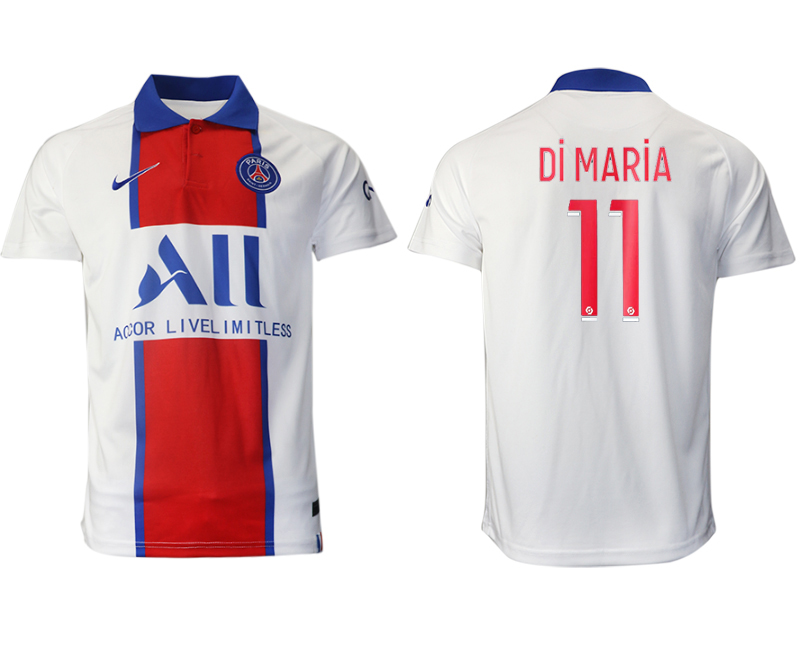 Men 2020-2021 club Paris St German away aaa version 11 white Soccer Jerseys