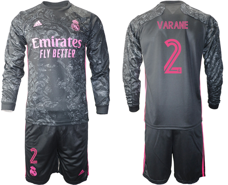 2021 Men Real Madrid away long sleeve 2 soccer jerseys