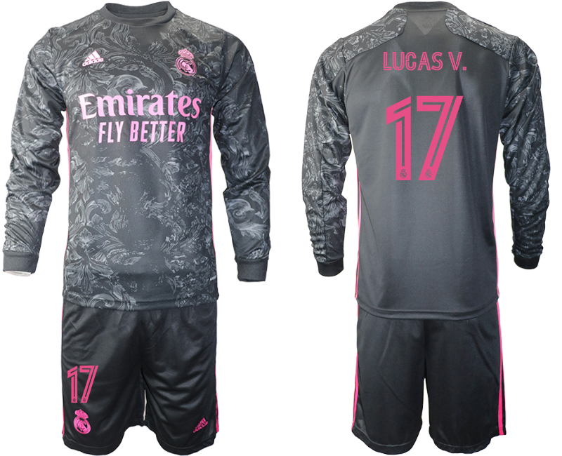 2021 Men Real Madrid away long sleeve 17 soccer jerseys