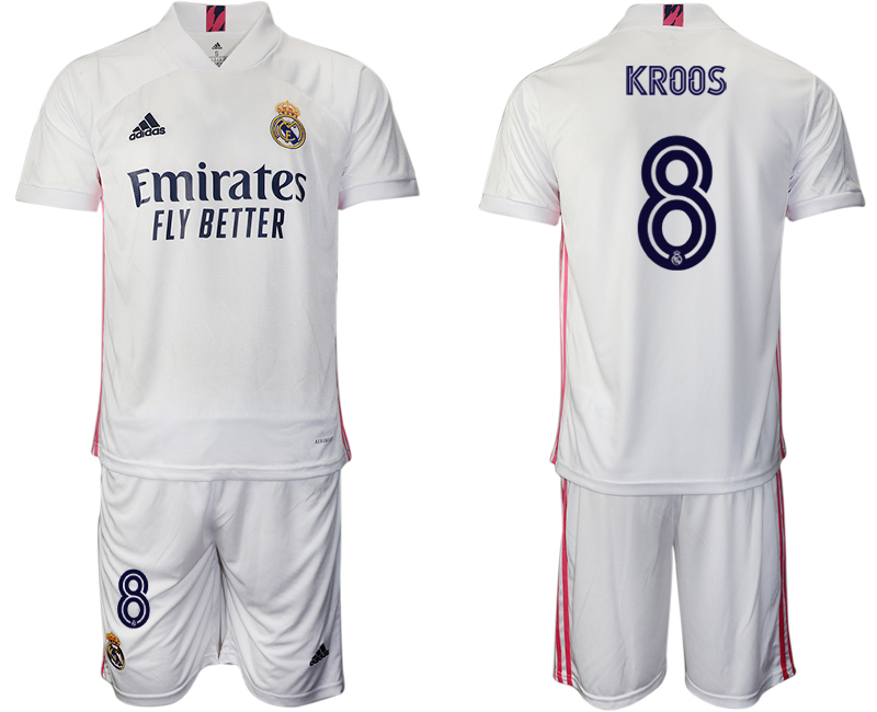 Men 2020-2021 club Real Madrid home 8 white Soccer Jerseys