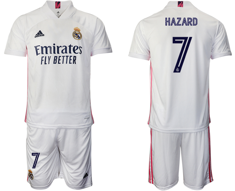 Men 2020-2021 club Real Madrid home 7 white Soccer Jerseys