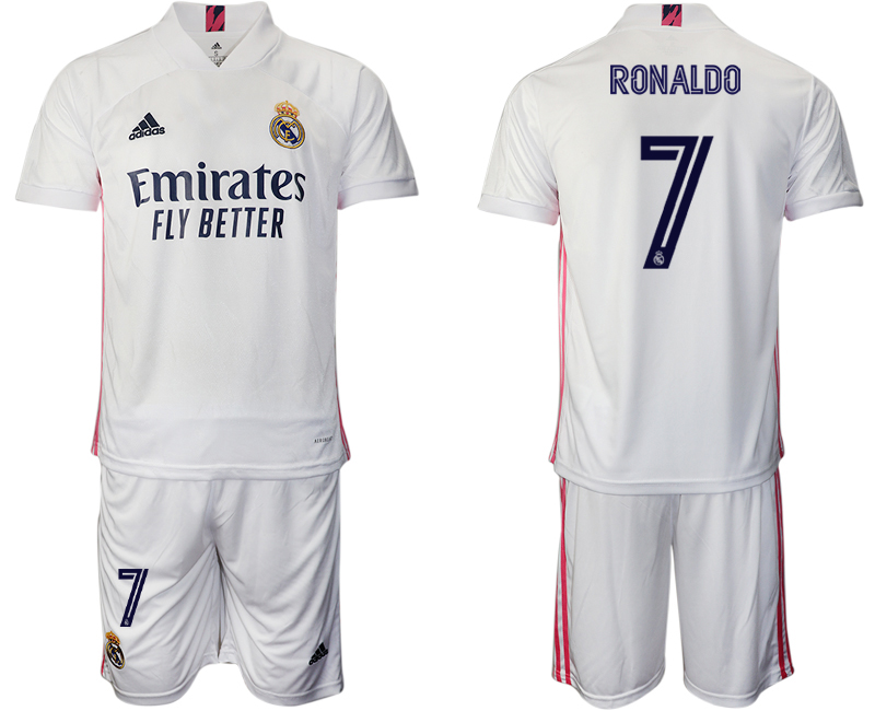 Men 2020-2021 club Real Madrid home 7 white Soccer Jerseys1