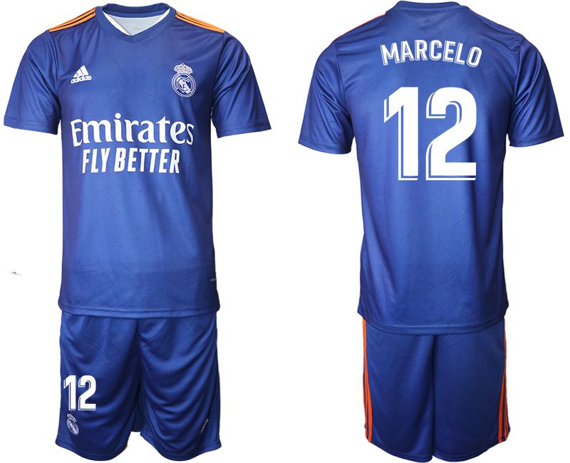 Men 2021-2022 Club Real Madrid away blue 12 Adidas Soccer Jersey