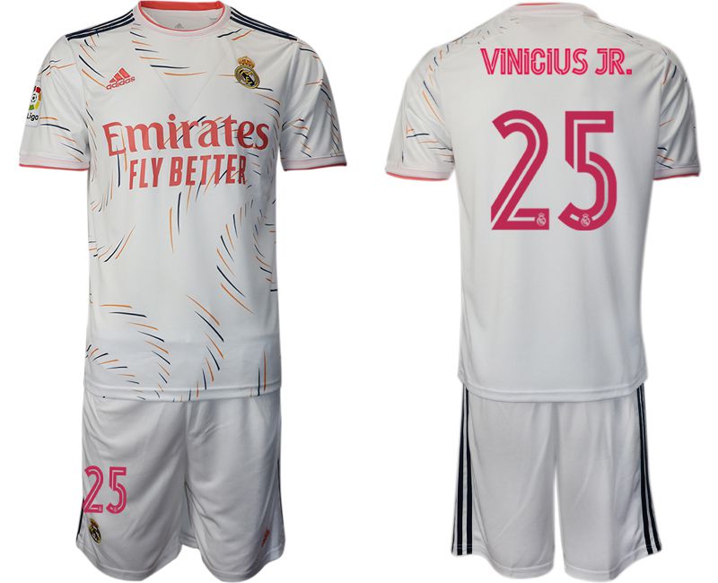 Men 2021-2022 Club Real Madrid home white 25 Adidas Soccer Jersey