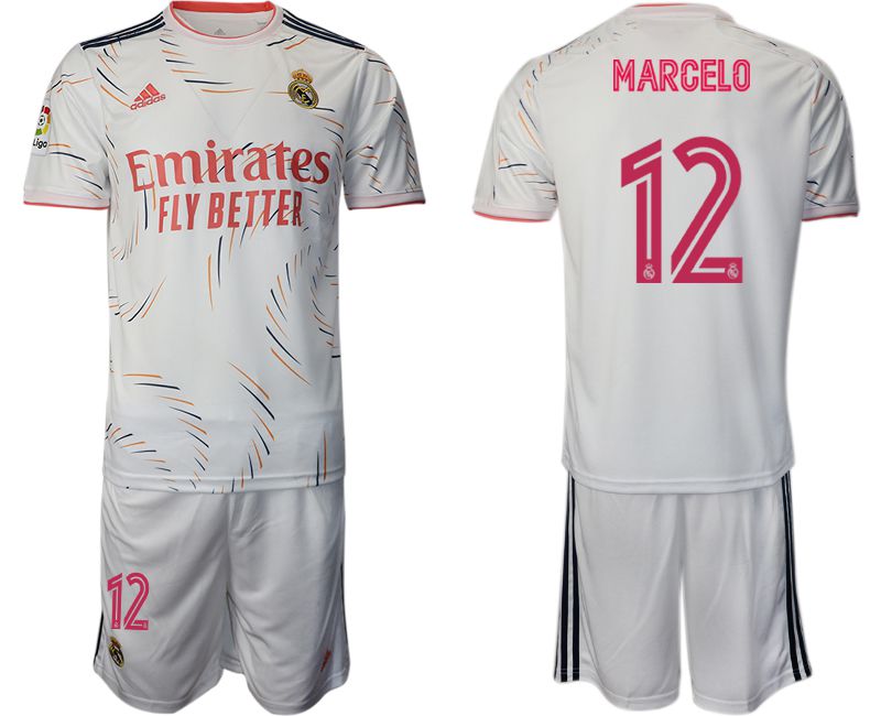 Men 2021-2022 Club Real Madrid home white 12 Adidas Soccer Jersey