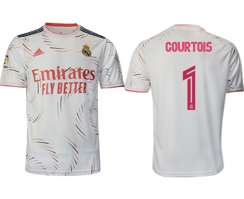 Men 2021-2022 Club Real Madrid home aaa version white 1 Adidas Soccer Jersey