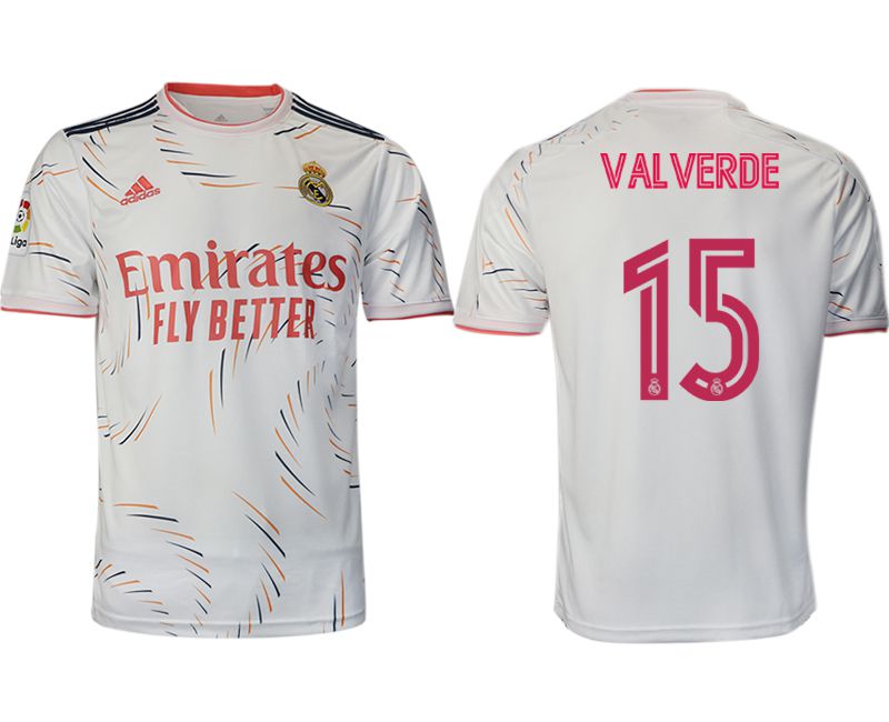 Men 2021-2022 Club Real Madrid home aaa version white 15 Adidas Soccer Jersey