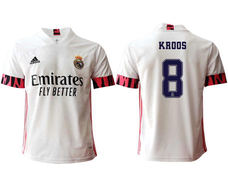 Men 2020-2021 club Real Madrid home aaa version 8 white Soccer Jerseys