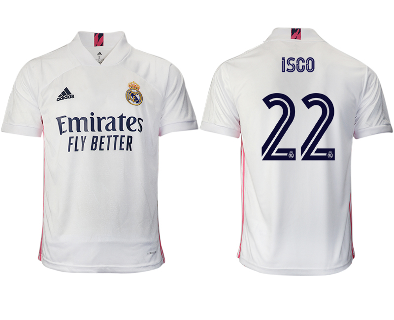 Men 2020-2021 club Real Madrid home aaa version 22 white Soccer Jerseys