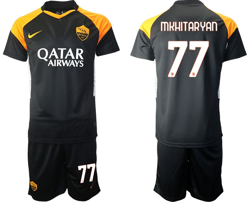 Men 2020-2021 club Rome away 77 black Soccer Jerseys