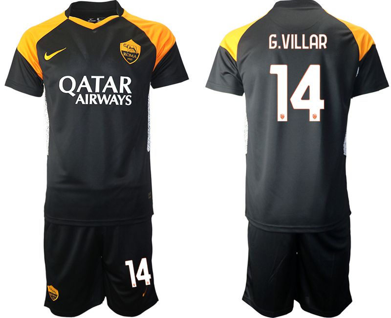 Men 2020-2021 club Rome away 14 black Soccer Jerseys