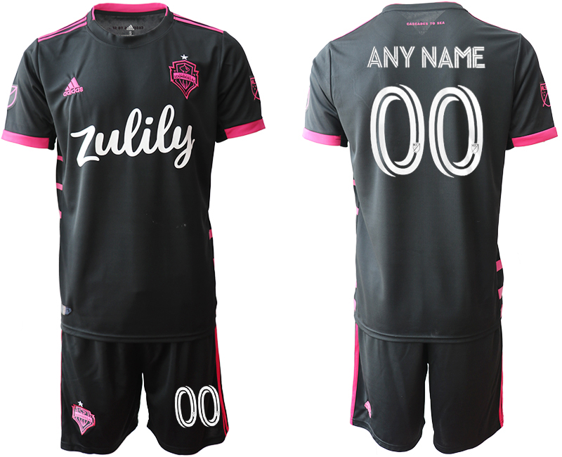 Men 2020-2021 club Seattle Sounders away customized black Soccer Jerseys