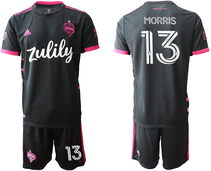 Men 2020-2021 club Seattle Sounders away 13 black Soccer Jerseys