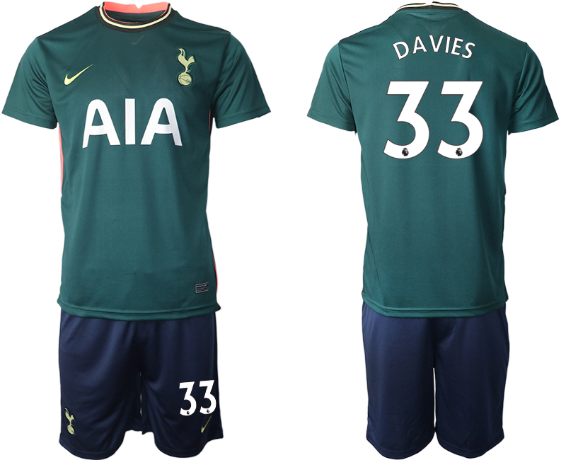 Men 2020-2021 club Tottenham away 33 green Soccer Jerseys