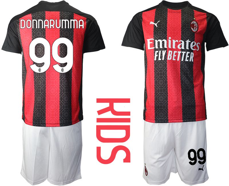 Youth 2020-2021 club AC milan home 99 red Soccer Jerseys