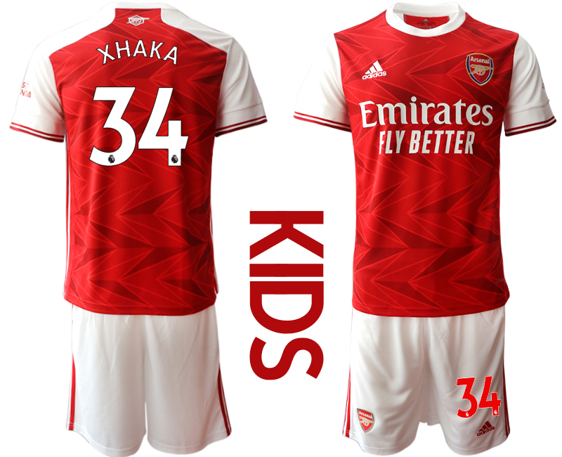 Youth 2020-2021 club Arsenal home 34 red Soccer Jerseys