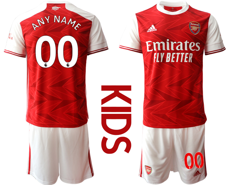 Youth 2020-2021 club Arsenal home customized red Soccer Jerseys