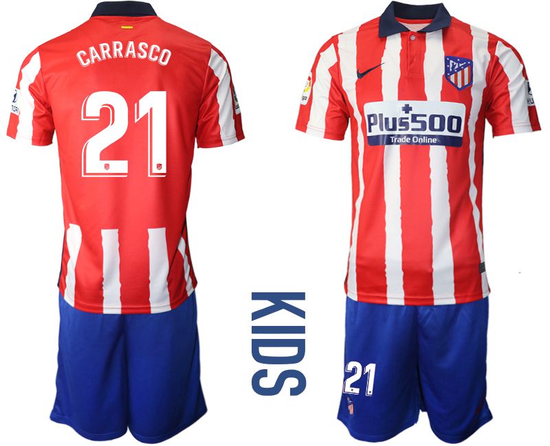 Youth 2020-2021 club Atletico Madrid home 21 red Soccer Jerseys