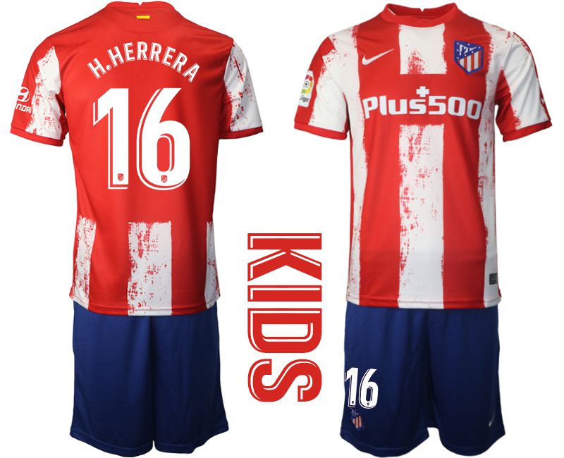 Youth 2021-2022 Club Atletico Madrid home red 16 Nike Soccer Jersey