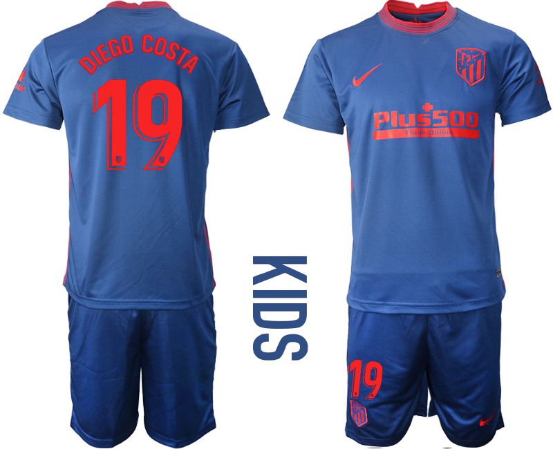 Youth 2020-2021 club Atletico Madrid away 19 blue Soccer Jerseys